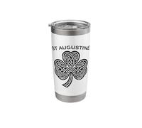 ST Augustine St Patricks Day Ireland Shamrock Irish St Pats Stainless Steel Insulated Tumbler