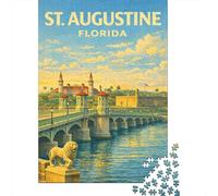 St. Augustine Travel Jigsaw Puzzle for Adults, 1000 Pieces, 70x50cm/1000pcs, Relaxing Indoor Activity, Evening Leisure And Time at Home