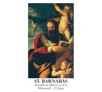 St. Barnabas Holy Card (10-pack) with Two Free Prayer Cards Included