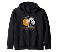 St Barts Island, Caribbean Vacation Souvenir Zip Hoodie
