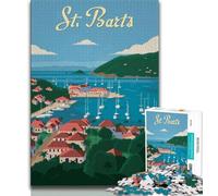 St Barts Jigsaw Puzzles for Adults 1000 Jigsaws,Toys Educational Games Stress Relieving Suitable for Desktop Decoration 50x75cm