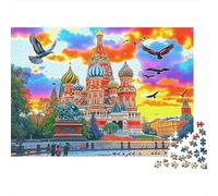 St Basil Cathedral 1000 Pieces Jigsaw Puzzle Logic Skill For Decompression Wall Decor Party Puzzle Game Premium Cardboard 70x50cm/1000pcs