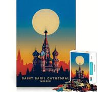 ST Basil Cathedral Jigsaw Puzzles for Adults 1000 Piece Smart Reason Toy Family Bond Smooth Edge Art Display 50x75cm