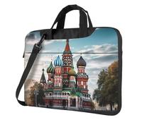St Basil Cathedral Red in Moscow Laptop Bag 13-15.6Inch, 360° Protective Laptop Sleeve Case Shockproof Messenger Shoulder Bag Waterproof Computer Case Carrying Cover Briefcases for Men Women