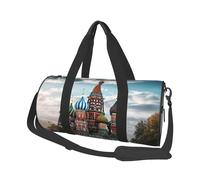St Basil Cathedral Red In Moscow Travel Duffle Bag for Women, Weekender Carry On Tote Bags Foldable Personal Item Travel Bag with Adjustable Strap, Sport Gym Bag for Men,Carry On Overnight Bag