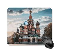 St Basil Cathedral Red Square In Moscow Mouse Pad Square Mice Mat Waterproof Computer Mousepad with Non-Slip Rubber Base Wireless Mice Pad for Laptop Office Home Personalized Gaming Mousepad 25*30cm