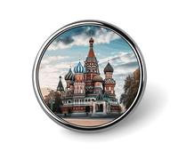 St Basil Cathedral Red Square In Moscow Round Lapel Pins Backpack Pin Cute Brooch Decoration Brooches for Women Men Fashion Button Badges for Hat Backpacks Purses Jackets Shirt Suit