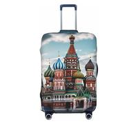 St Basil Cathedral Red Square In Moscow Travel Luggage Cover Suitcase Protector Washable Elastic Suitcase Cover Anti-Scratch Luggage Protector Travel Suitcase Baggage Cover Fits 18-32 Inch Suitcase