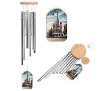 St Basil Cathedral Red Square in Moscow Wind Chimes for Outside, Memorial Windchimes Deep Tone Soothing Melodic Tones, Sympathy Wind Chimes for Patio Home Or Garden Decor
