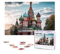 St Basil Cathedral Red Square In Moscow Wooden Puzzles 1000 Pieces Personalized Jigsaw Puzzle For Adults Interesting Custom Photo Puzzles Gift For Holiday Birthday Wedding Anniversay