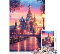 St. Basil's at Dusk Jigsaw Puzzles 1000 Pieces Birthday Gifts Tough Challenge Home Decoration Toys Suitable for People Aged 14 And Above size 38x26cm