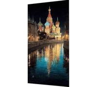 St. Basil'S Cathedral Diamond Painting Moscow Diamond Art Kits Adults, DIY 5D Crystal Art for Adults Kids Square Rhinestone Gem Dots Embroidery Paintings Crafts Kits, Home Wall Decor 80x160cm 81-hy19