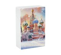 St Basils Cathedral in Moscow Russia Cute Cigarette Case Smoking Box Pocket Holder Carrying Coin Pouch for Men Women
