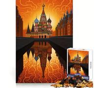 St Basils Cathedral Moscow Jigsaw Puzzles 1000 Piece for Teenagers Memory Build Indoor Play Fine Cut Santa Wish Pick 50x75cm