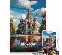 St. Basil's Cathedral Moscow Jigsaw Puzzles for Teenagers 1000 Pieces Mind Training Calm Downtime Laser Cut Memorable Gift (50x75cm)