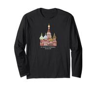 St. Basil's Cathedral Moscow, Russia. Drawing Long Sleeve T-Shirt