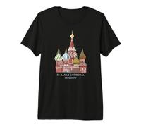 St. Basil's Cathedral Moscow, Russia. Drawing Premium T-Shirt