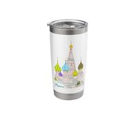 St. Basil's Cathedral Moscow, Russia. Drawing Stainless Steel Insulated Tumbler