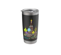 St. Basil's Cathedral Moscow, Russia. Drawing Stainless Steel Insulated Tumbler