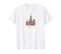 St. Basil's Cathedral Moscow, Russia. Drawing Value Graphic T-Shirt, Men, White, S