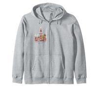 St. Basil's Cathedral Moscow, Russia. Drawing Zip Hoodie