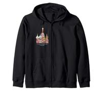 St. Basil's Cathedral Moscow, Russia. Drawing Zip Hoodie
