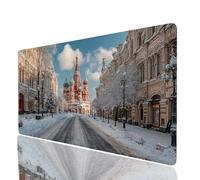 St. Basil'S Cathedral Mouse Mat 36x16x0.12Inch Waterproof Gaming Mouse Pad Landscape Non-slip Rubber Base Abrasion-resistant Stitched Edges,Mousepad as Desk Mat for Office Accessories Laptop Model6867