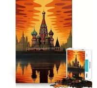 St Basils Cathedral Russia 1000 Pieces Jigsaw Puzzles for Adults Smart Game Stress Release Pattern Assembly Xmas Surprise 50x75cm