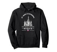 St. Basil's Cathedral Russia Flag Moscow Red Square Pullover Hoodie