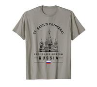 St. Basil's Cathedral Russia Flag Moscow Red Square T-Shirt