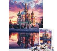 St. Basil's Reflections 1000 Pieces Jigsaws Adults Puzzles Gifts Mindful Soothing Leisure Game Soothing Stress Free Play (38x26cm)