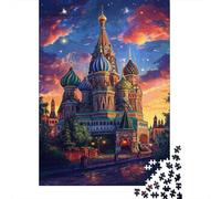 St. Basil's Splendor-6 1000-Piece Puzzle for Adults, 38x26cm/1000pcs; Low-dust White Pieces for Sorting; An At-home Challenge for Leisure Time