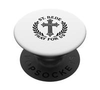 St. Bede Pray For Us Catholic Saint Confirmation PopSockets Adhesive PopGrip