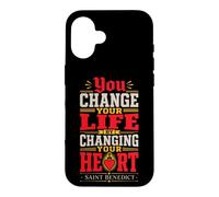 St Benedict Change Your Life Heart Catholic Saint Quotes Case for iPhone 16
