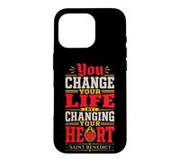 St Benedict Change Your Life Heart Catholic Saint Quotes Case for iPhone 16 Pro