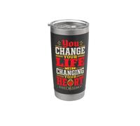 St Benedict Change Your Life Heart Catholic Saint Quotes Stainless Steel Insulated Tumbler
