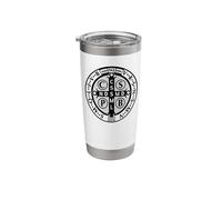 St Benedict Medal Catholic Saint Pax Stainless Steel Insulated Tumbler