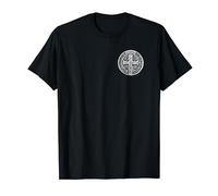 St. Benedict Medal Small Saint Benedict Cross Christian T-Shirt