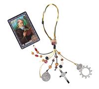 St Benedict Medals with Rosary Ring for Door with Prayer Cards,Finger Rosary Crucifix Catholic Gift Set for New Home Door Hanger Decor,Medalla De San Benito Pocket Rosary,Escapularios Catolicos