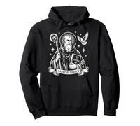 St Benedict Ora et Labora Traditional Catholic Saint Pullover Hoodie