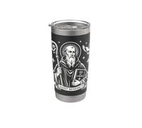 St Benedict Ora et Labora Traditional Catholic Saint Stainless Steel Insulated Tumbler