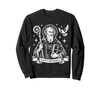 St Benedict Ora et Labora Traditional Catholic Saint Sweatshirt