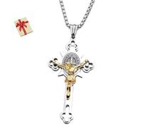 St.Benedict Protection Cross Power Pendant Necklace, St.Benedict Protection Cross Power Bracelet, for Everyday Wear Great Gifts for Daughter, Women, Mom, Wife, Aunt, Best Friend (4)