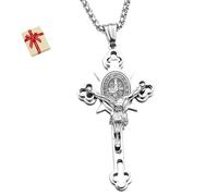 St.Benedict Protection Cross Power Pendant Necklace, St.Benedict Protection Cross Power Bracelet, for Everyday Wear Great Gifts for Daughter, Women, Mom, Wife, Aunt, Best Friend (5)