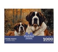 St. Bernard 1000 Pieces Jigsaw Puzzles Age 12+ for Adults Animal Fun Challenging Brainteasing Perfect for Relaxation Home Decoration 38x26cm/1000pcs