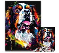 St Bernard Dog Art Jigsaw Puzzles for Adults 1000 Piece Impossible Jigsaw Puzzles for Adults Perfect for Halloween, Christmas, Birthday Gift 26X38CM/10.23x14.96inch