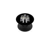 St Bernard Dog Rap Old School Retro Streetwear 80s 90s Three PopSockets Adhesive PopGrip