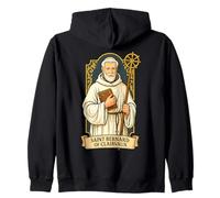 St Bernard of Clairvaux Beekeeper Candlemaker Catholic Saint Zip Hoodie