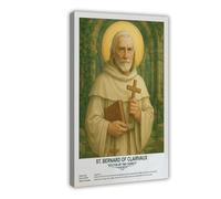St. Bernard of Clairvaux,religious_beliefs Canvas Wall Art Print Poster For Home School Office Decor Frame 24x36inch
