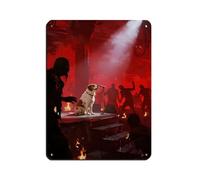 St. Bernard on The Flame Stage (1) Retro Poster Metal Tin Sign Chic Art Retro Iron Painting Bar People Cave Cafe Family Garage Poster Wall Decoration 12x16inch(30x40cm)